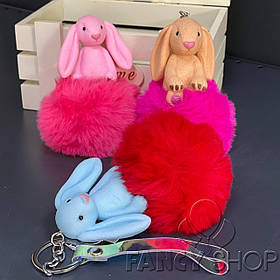 Брелок - пушок "Кролик на браслеті", мікс, Брелок "Кролик"