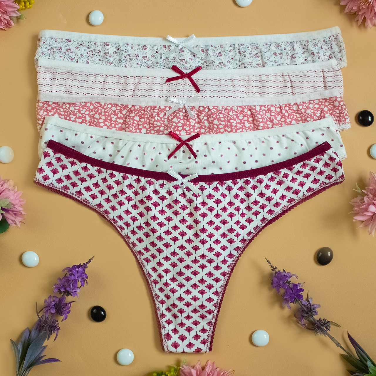 Труси жіночі стринги Nicoletta Туреччина батал 2XL | 5 шт.