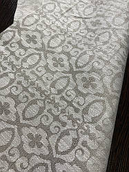 Натуральна жакардова лляна тканина з орнаментом, ширина 157 см, 100% льон, колір 669/330