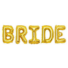 Фольгований напис "BRIDE" 40" золотий