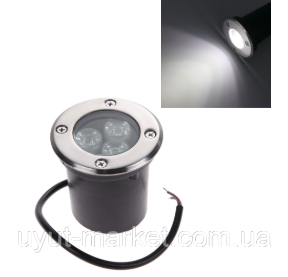 Вуличний світильник LED тротуарний 3Вт 6500K LM986, фото 1