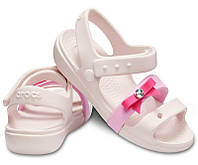 Сандалии Детские Crocs Kids' Keeley charm barely pink Босоножки Крокс Оригинал