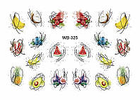 Водный Слайдер дизайн фото дизайн для ногтей с яркой печатью на любой фон с белой подложкой фрукты