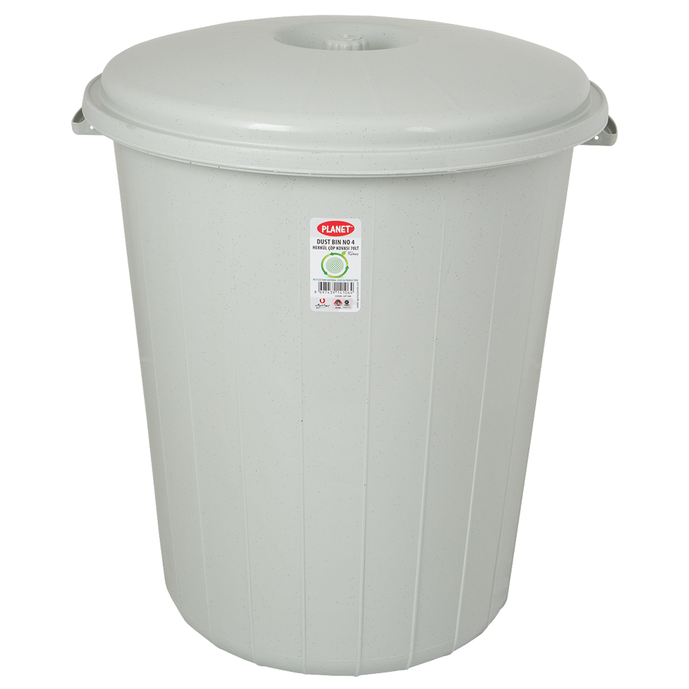 Бак для сміття 70 л сірий Planet, фото 1