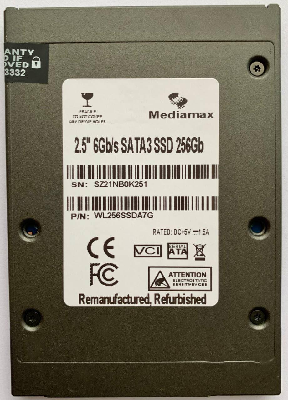 SSD 256GB Mediamax 2.5" SATAIII MLC (WL256SSDA7G) Refurbished