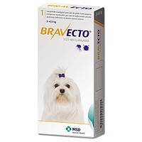 Бравесто Bravecto таблетка від бліх і кліщів для собак і цуценят 2-4,5 кг.