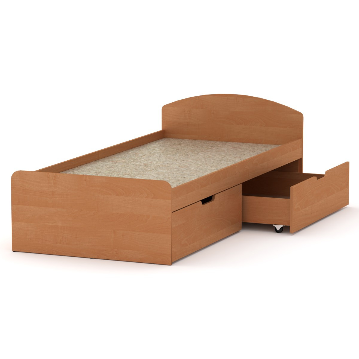 Ліжко з матрацом 90+2 вільха Компаніт (94х204х95 см)
