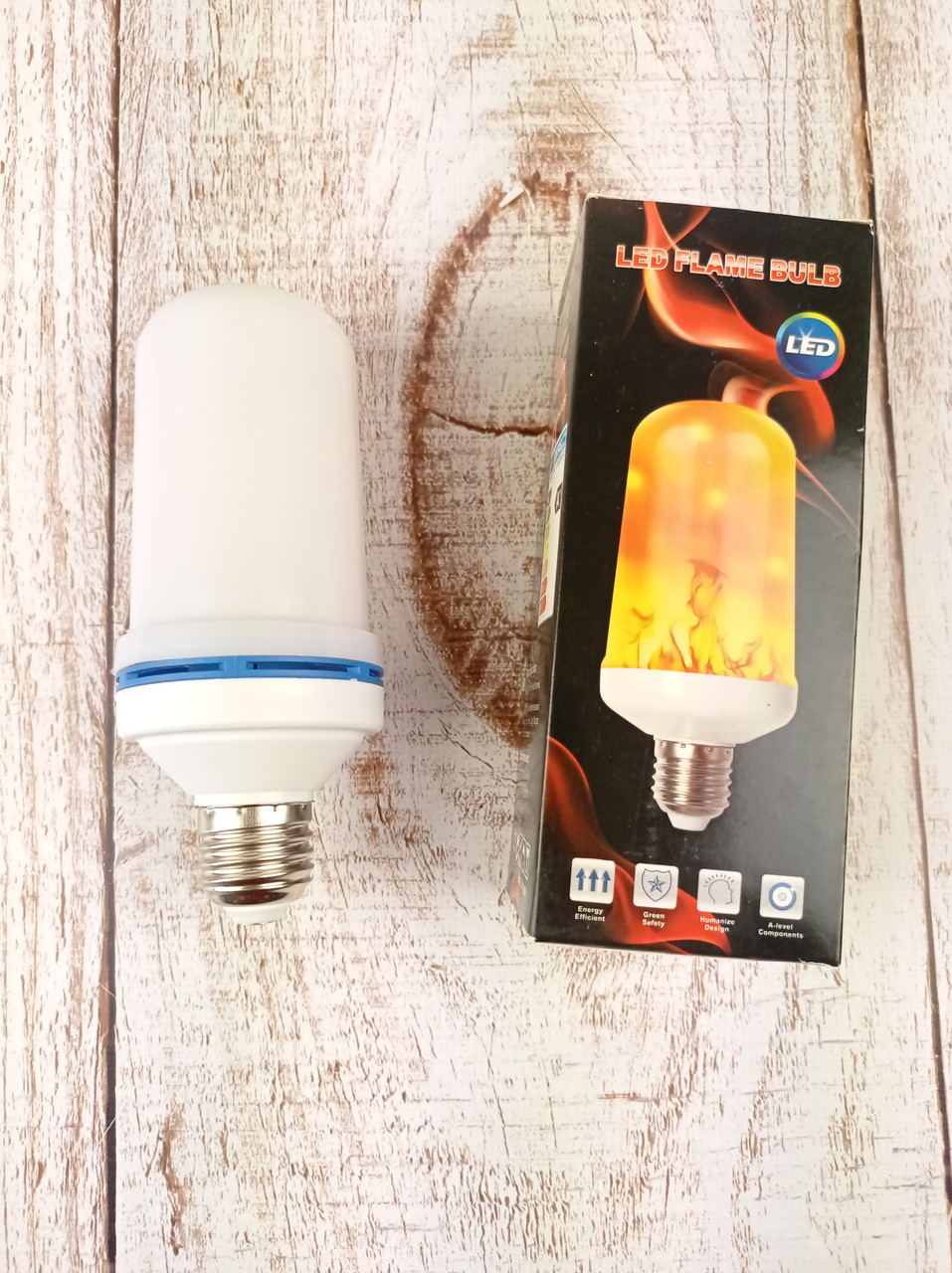 Лампа LED Flame Bulb А+ с эффектом пламени огня, E27 | необычная лампочка пламя - фото 2 - id-p1214230028