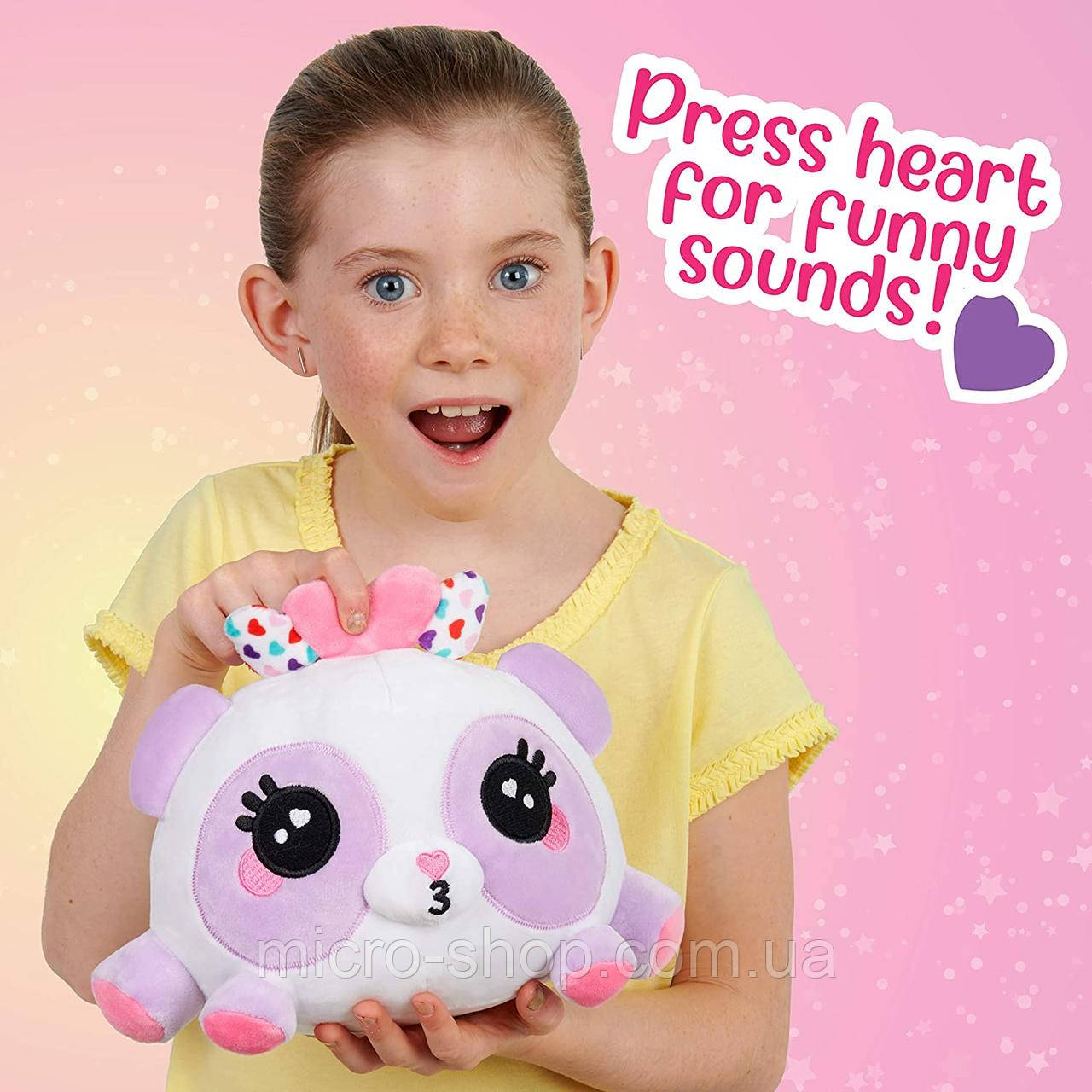 Інтерактивна плюшева Панда WowWee Ploosh — White & Purple Kissimal, фото 1