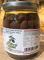 Оливки Leccino без косточки в масле 550 гр Pitturi