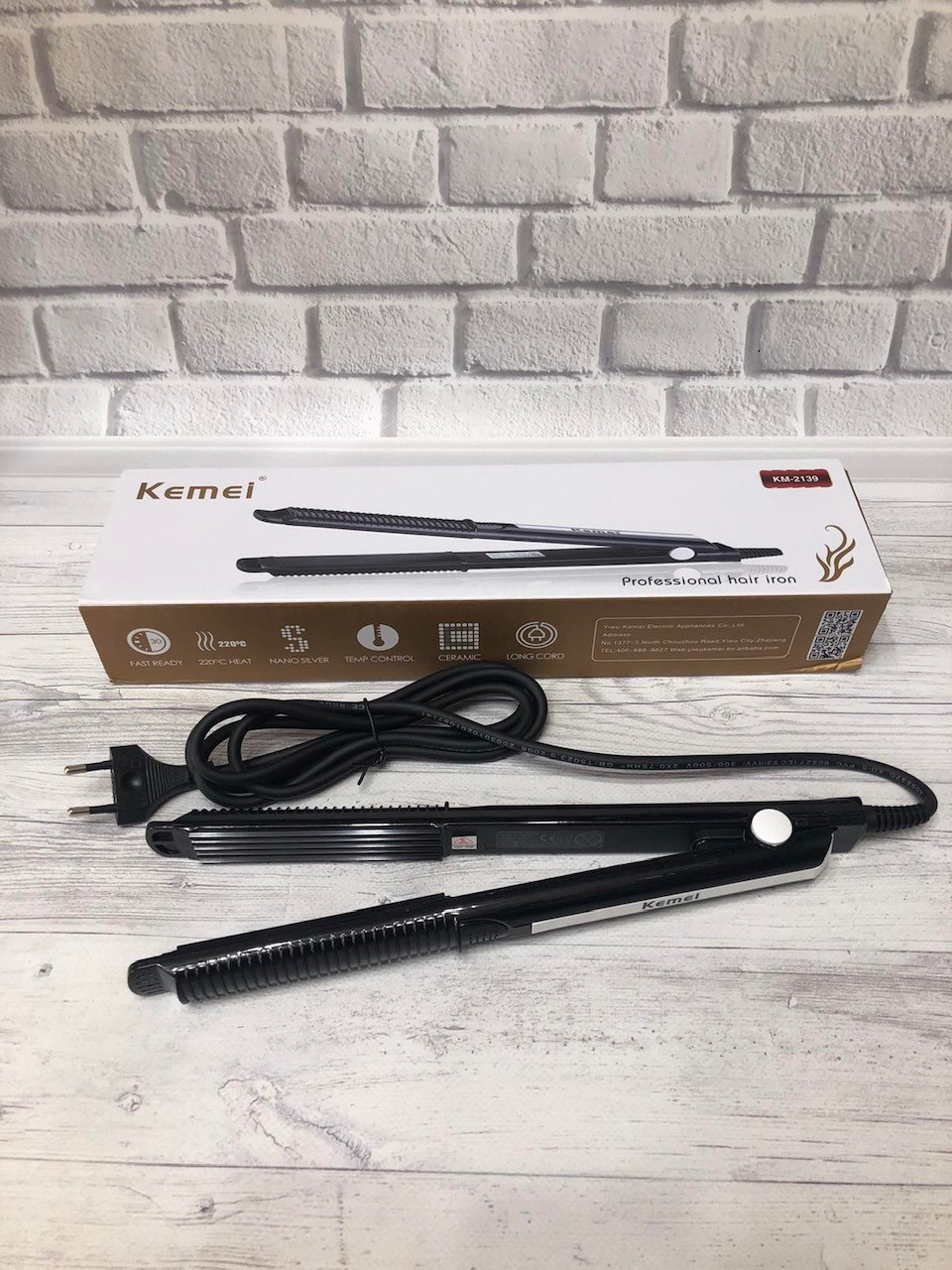 Плойка-гофре для волосся Kemei KM-2139