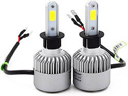 Автомобільні лампи Н1 Світлодіодні LED Headlight H1 6500K / 8000Lm з охолодженням комплект 2 шт.