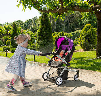 Коляска для ляльок для двійні Carrello Connect 9651A Purple Фіолетовий