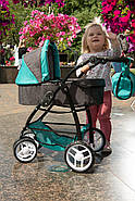 Коляска для ляльок 2 в 1 Carrello Avanti 9662 Middle Blue Бірюзовий, фото 2