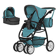Коляска для ляльок 2 в 1 Carrello Avanti 9662 Middle Blue Бірюзовий, фото 3