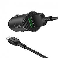 HOCO Z39 2USB/QC3.0/18W Black + кабель MicroUSB