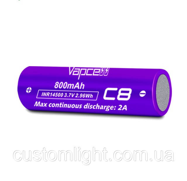 Акумулятор Vapcell INR14500 C8 800mAh