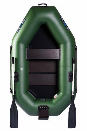 Човен надувний з ПВХ човен Aqua Storm ST 220 C DT гребний човен для риболовлі 1-х місний сланевий настил дерев'яний транець, фото 1