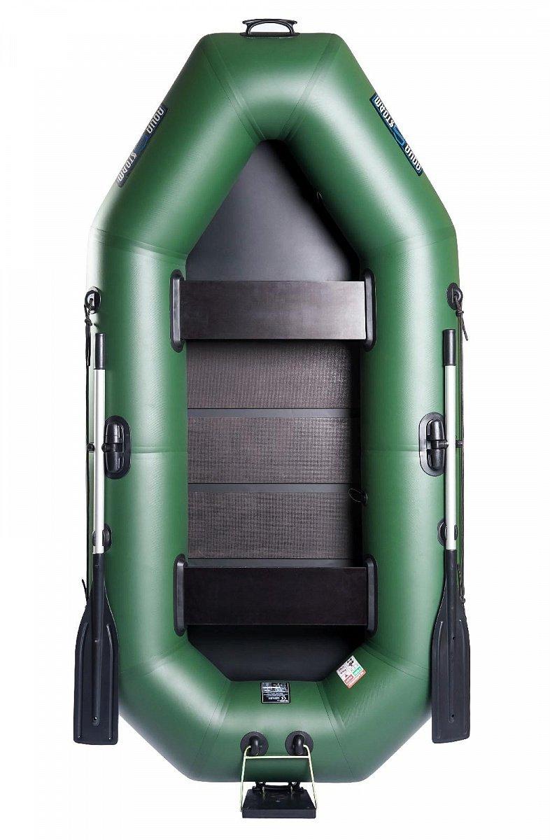 Човен надувний з ПВХ човен Aqua Storm ST 260 PT гребний човен для риболовлі 2-х місний пластиковий транець