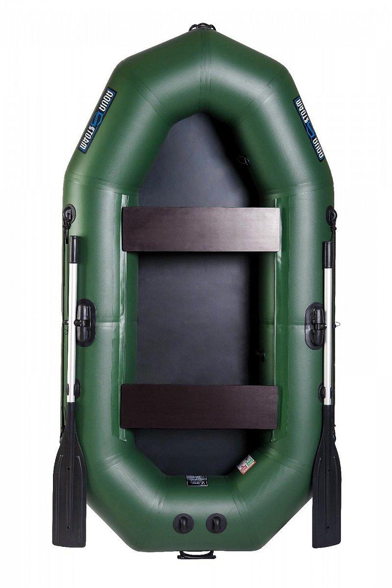 Човен надувний з ПВХ човен Aqua Storm MA 240 PS гребний човен для риболовлі 2-місний пересувні сидіння