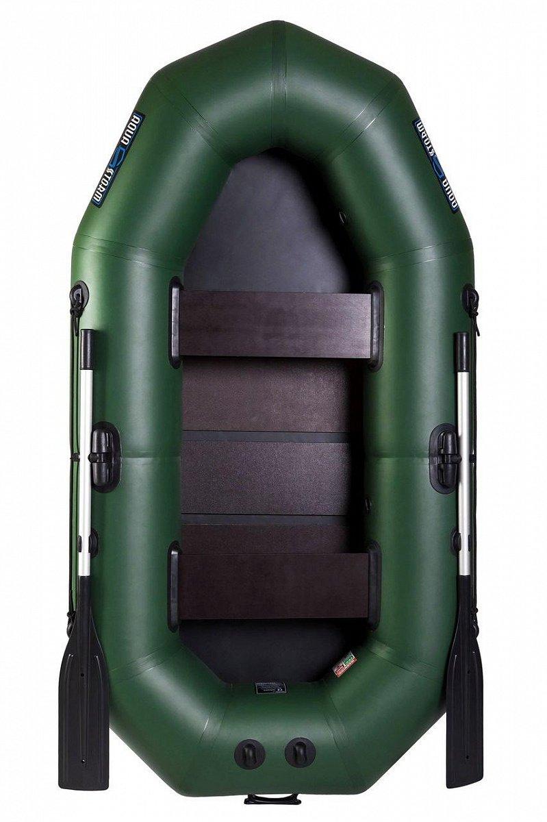 Човен надувний з ПВХ човен Aqua Storm MA 240 C гребний човен для риболовлі 2-х місцевий сланевий настил