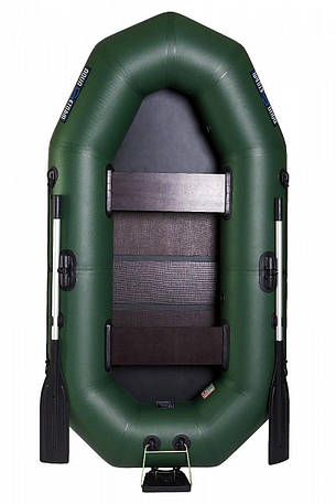 Човен надувний з ПВХ човен Aqua Storm MA 240 C PT гребний човен для риболовлі 2-місний сланевий настил пластиковий транець, фото 1