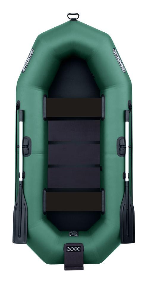 Човен надувний з ПВХ човен Aqua Storm MA 240 C DT гребний човен для риболовлі 2-місний сланевий настил дерев'яний транець