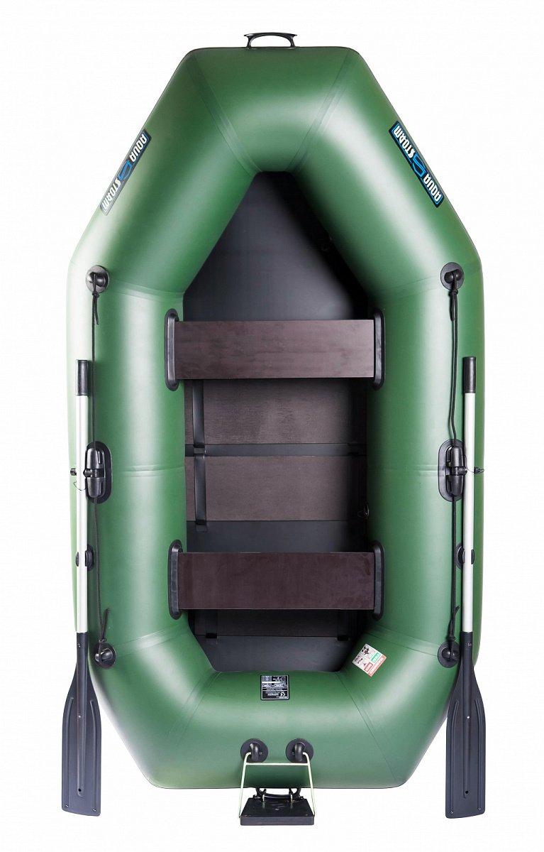 Човен надувний з ПВХ човен Aqua Storm SS 260 PT гребний човен для риболовлі 2-х місцевий пластиковий транець