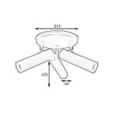 Світильник на три плафони з круглою основою MSK Electric Telescope NL 1750-3R, фото 4