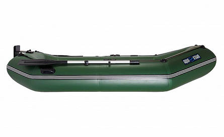 Човен надувний з ПВХ човен Aqua Storm SS 300 DT гребний човен для риболовлі 2-х місний дерев'яний транець, фото 3