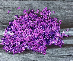 Аксесуари для свята конфеті мішура фіолетовий металік 100грам