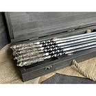 Шампура Дикі звірі в розписному кейсі з бука. Шампура +вилка, фото 2