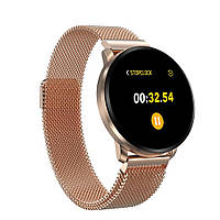 Сенсорные умные смарт часы Smart Watch DS68 Золотые с тонометром пульсоксиметром