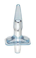 Прапор із вібрацією MENZSTUFF PURRFECT PLUG, CLEAR BLUE