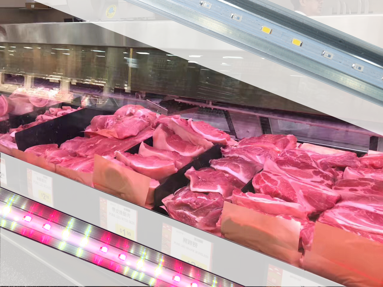 LED лампа для м'яса Т8 12 Вт 900 мм освітлення м'ясних прилавків