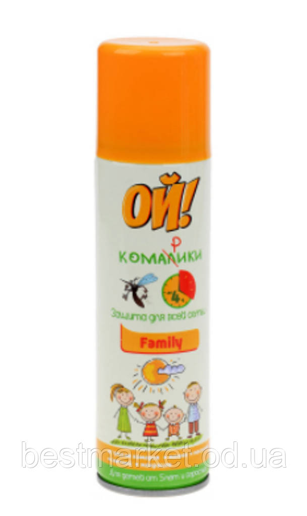 Аерозоль від Коморів Мошок і Москітів Ой! Комаріки Family 150 мл