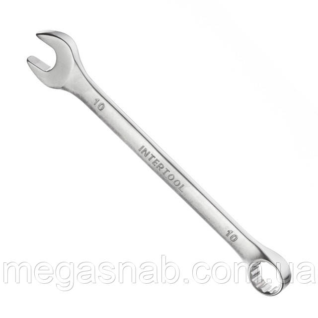 Ключ комбінований 10 мм Cr-V INTERTOOL HT-1210, фото 1