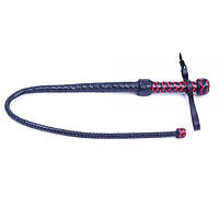 Кнут Leather з твердим наконечником, Black&Red