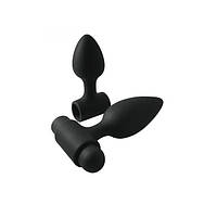 Набір анальних пробок з вібрацією RENEGADE VIBES-O-SPADES BLACK