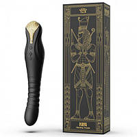 Вібромасажер із фрикцією й керуванням зі смартфона ZALO KING, Obsidian Black