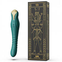 Вібромасажер із фрикціями та керуванням зі смартфона ZALO KING, Turquoise Green