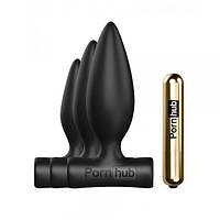 Преміальний набір анальних пробок з вібропулів Pornhub Anal Training Kit
