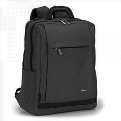 Рюкзак шкільний підлітковий чорний для хлопчика на 2 відділи ділової чоловічої Dolly 389 під формат А4