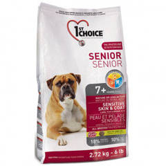 1st Choice Senior Sensitive Skin&Coat Lamb&Fish сухий корм для літніх або малоактивних собак 2.72 кг