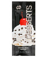 ПРОБНИК Їстівний Лубрикант WET Whipped Cream ( зі смаком вершків) 10 мл