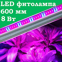 LED фитолампа 600 мм 8 Вт T8-2835-0.6F R:B=4:2 светодиодная лампа сине-красная для растений