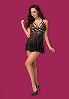 Сорочка Obsessive 838-BAB - 1 babydoll SM Чорний, Черный, S/M