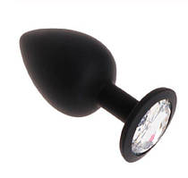 Анальна корок Black Silicone Diamond, S