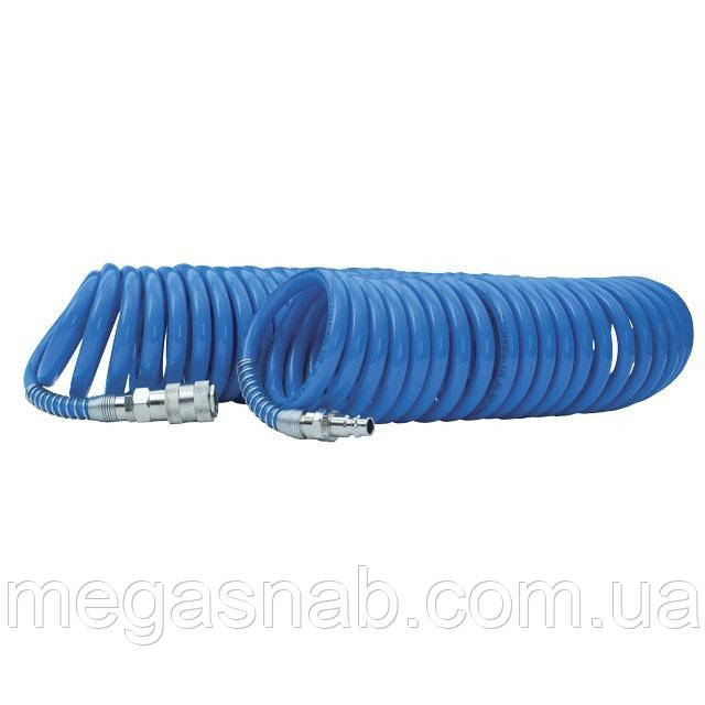 Шланг спіральний поліуретановий 6.5*10 мм, 5м з швидкороз'ємними сполуками INTERTOOL PT-1710, фото 1