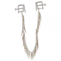 Затискачі на соски Nipple play квадратні Chain and Spike